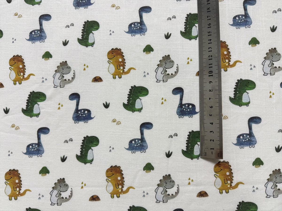 Renkli Dinozor Desenli Kumaş