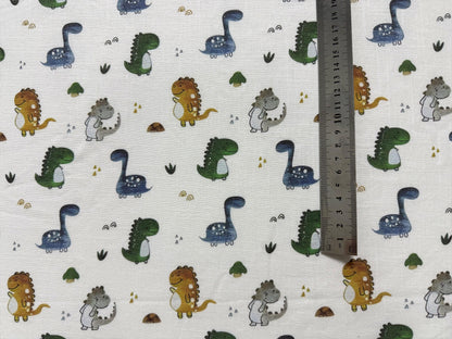 Renkli Dinozor Desenli Kumaş