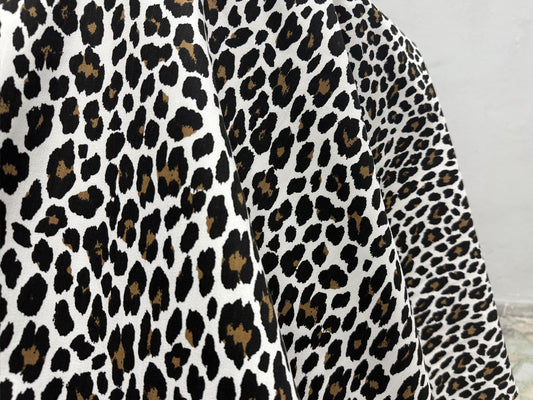 Leopar Desenli Pamuklu Kumaş