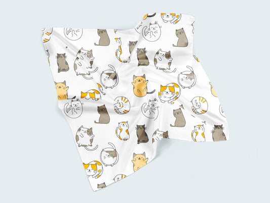 Sevimli Kedi Desenli Kumaş