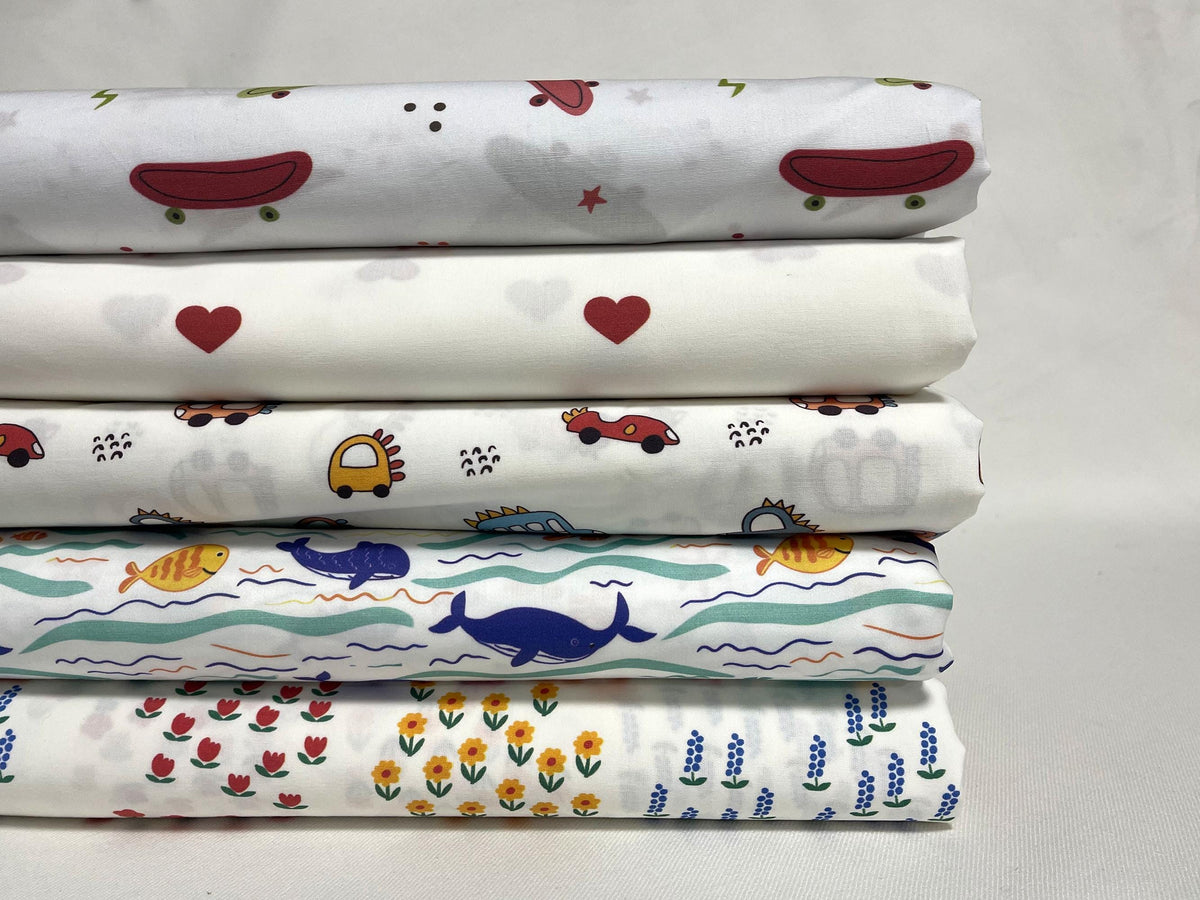 Farklı Desenlerde Poplin Kumaş
