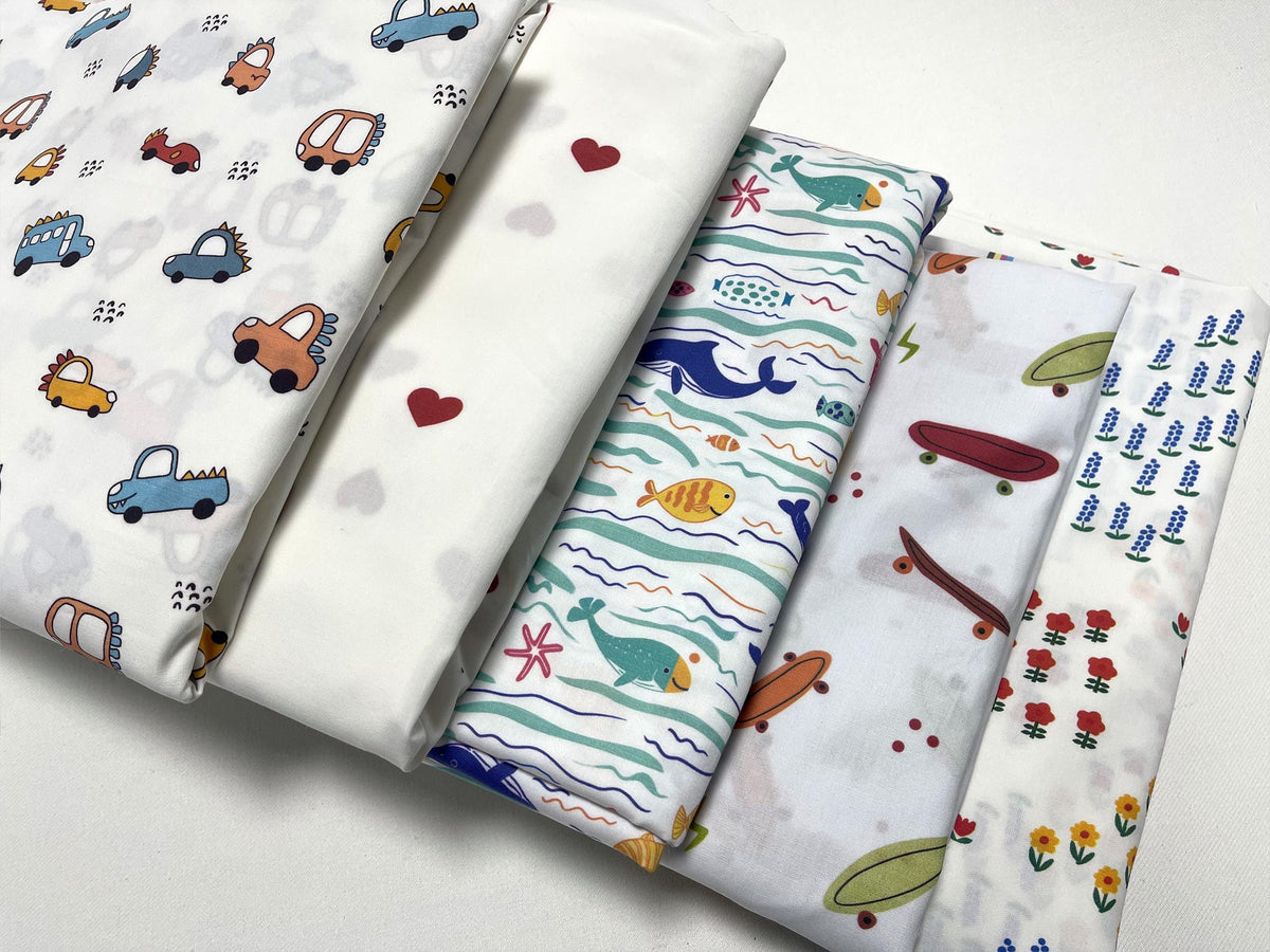 Farklı Desenlerde Poplin Kumaş